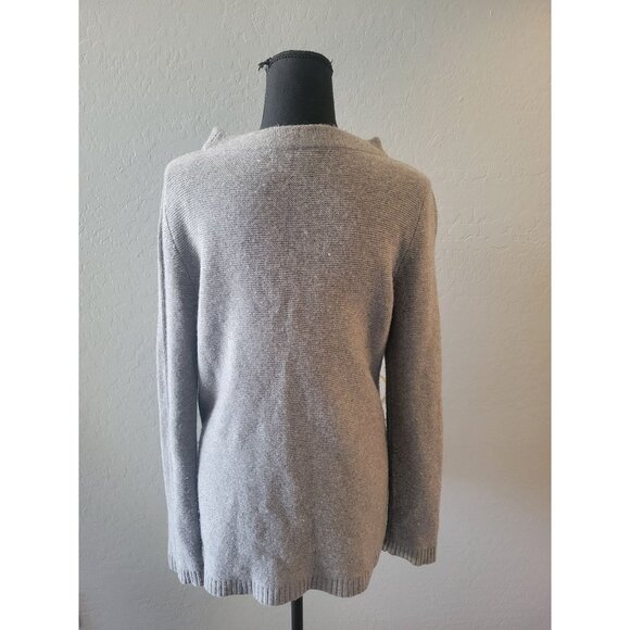 Banana Republic Gray Mock Neck “A Touch of Cashmere” Sweater Size M Office Wear - Picture 6 of 9